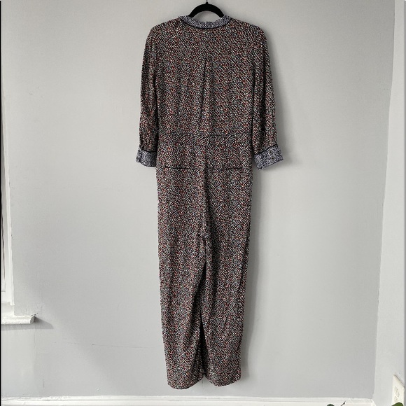Anthropologie Ett Twa Christene silkin jumpsuit size 4petite mixed print - Picture 4 of 14